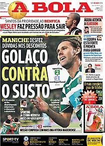 Πρωτοσέλιδο εφημερίδας A BOLA