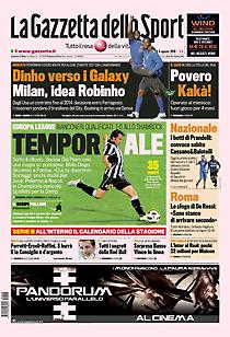 Πρωτοσέλιδο εφημερίδας Gazzeta dello Sport