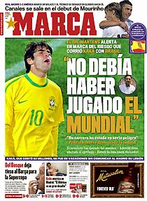 Πρωτοσέλιδο εφημερίδας Marca