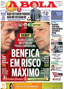 Πρωτοσέλιδο εφημερίδας A BOLA