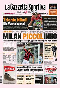 Πρωτοσέλιδο εφημερίδας Gazzeta dello Sport