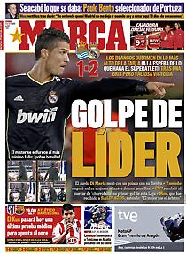 Πρωτοσέλιδο εφημερίδας Marca