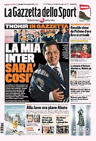 Πρωτοσέλιδο εφημερίδας Gazzeta dello Sport