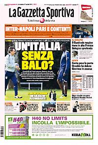 Πρωτοσέλιδο εφημερίδας Gazzeta dello Sport