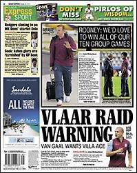 Πρωτοσέλιδο εφημερίδας Daily Express