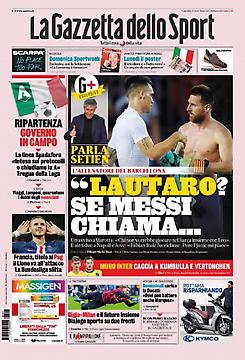Πρωτοσέλιδο εφημερίδας Gazzeta dello Sport