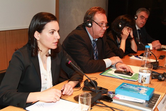 Η υπουργός Τουρισμού Ολγα Κεφαλογιάννη στην ομιλία της.