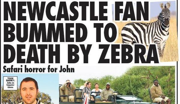 Σκοτώθηκε από ζέβρα φορώντας τη φανέλα της Νιούκαστλ