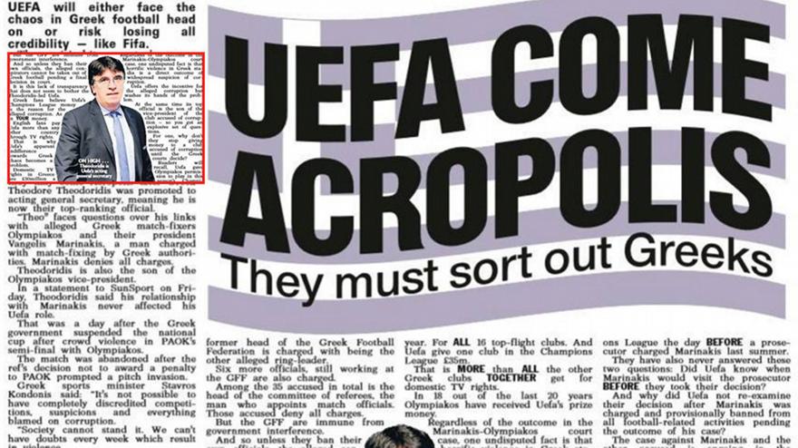 Sun: «Στο διεφθαρμένο ελληνικό ποδόσφαιρο πάνε τα λεφτά των Άγγλων»