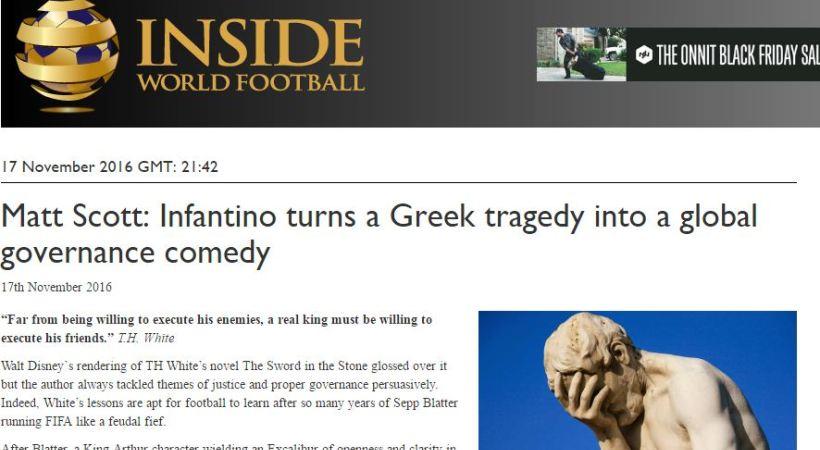 Inside World Football: «Βρωμάει η τοποθέτηση Γιαννίκου στη FIFA»