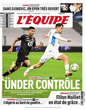 Πρωτοσέλιδο εφημερίδας L' Equipe L' Equipe