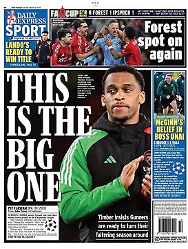 Πρωτοσέλιδο εφημερίδας Daily Express