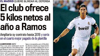 Νέο συμβόλαιο στον Ράμος ετοιμάζει η Ρεάλ