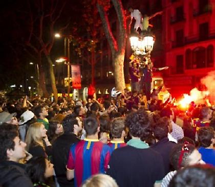 Φιέστα στο κέντρο της Βαρκελώνης