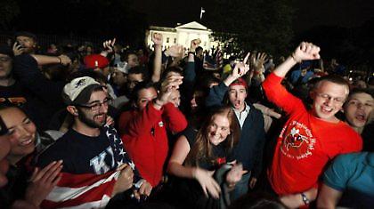 Πανηγυρισμοί για το τέλος του Μπιν Λάντεν!