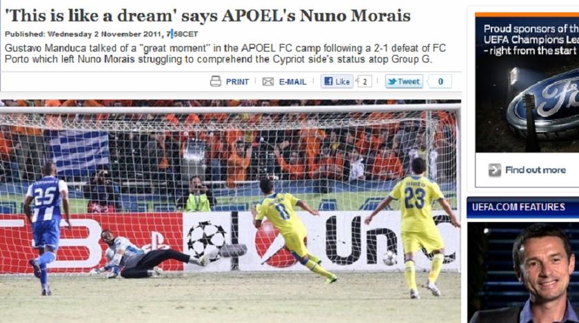 «Είναι σαν όνειρο για τον ΑΠΟΕΛ»!