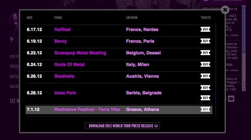 Οι Black Sabbath ζωντανά στην Αθήνα τον Ιούλιο!