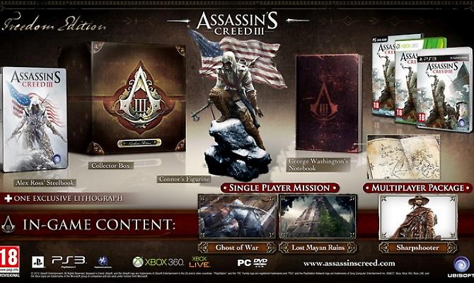 Συλλεκτικές εκδόσεις για το Assassin's Creed 3