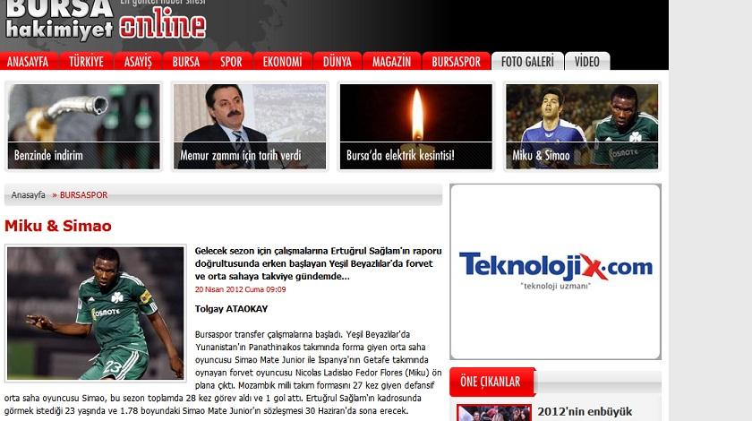 «Γλυκοκοιτάζει» Σιμάο η Μπούρσασπορ