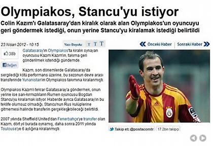 Σενάρια για Ολυμπιακό και Στάνκου