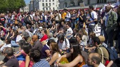 Διαδηλωτές στη Μαδρίτη για την πρώτη επέτειο των «Αγανακτησμένων»