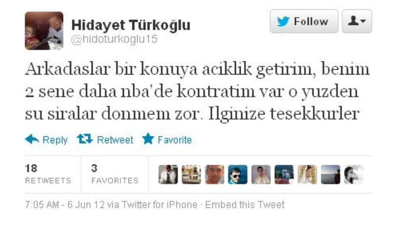 Τούρκογλου: «Δεν επιστρέφω»