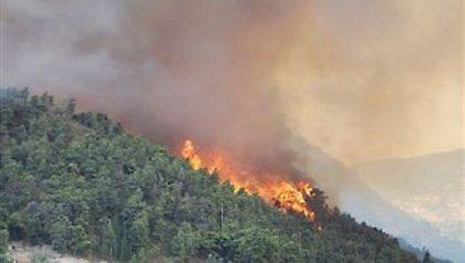 Μαίνεται η πυρκαγιά στο Αγνάντι Μεσσηνίας
