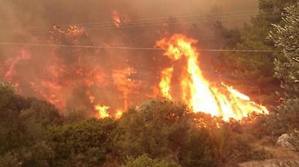 Ανεξέλεγκτες διαστάσεις λαμβάνει η πυρκαγιά στη Χίο