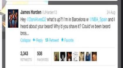 Ο Χάρντεν παρακολουθεί τον Ντάνι Αλβες