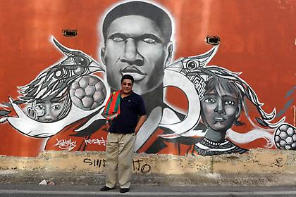 Το γκράφιτι που εντυπωσίασε τον Εουσέμπιο