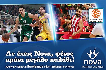 Ευρωλίγκα 2012 - 2013: Η Nova ενώνει τις 24 κορυφαίες ομάδες της Ευρώπης