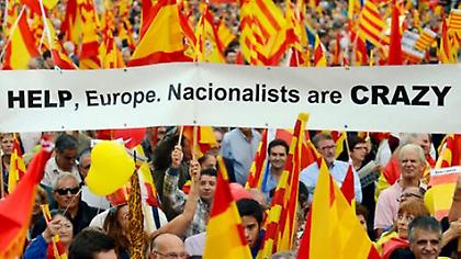 Διαδήλωση κατά της ανεξαρτησίας στη Βαρκελώνη