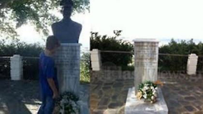 Xανιά: Έκλεψαν την προτομή του ήρωα πιλότου, Κώστα Ηλιάκη