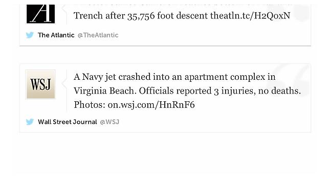 Το 2012 μέσα από το Twitter