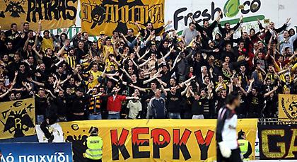 Με κόσμο η ΑΕΚ στην Κέρκυρα