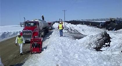 Διαρροή πετρελαίου μετά από εκτροχιασμό τρένου
