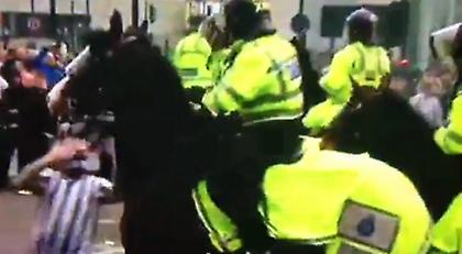 Μπουνιά σε άλογο από οπαδό! (video)