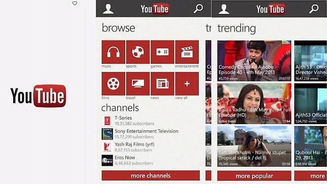 Αναβαθμισμένη εφαρμογή YouTube για WindoWS Phone 8