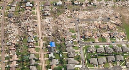 Εναέριες εικόνες βιβλικής καταστροφής στην Οκλαχόμα