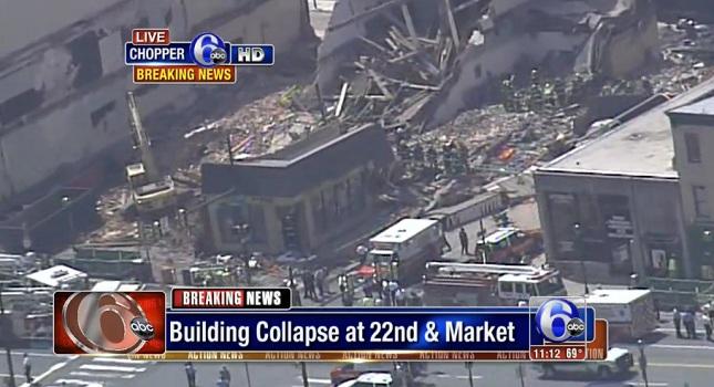 Πολύνεκρη κατάρρευση στη Φιλαδέλφεια
