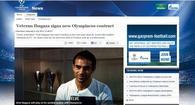 Θέμα στο σάιτ της UEFA ο Ιμπαγάσα