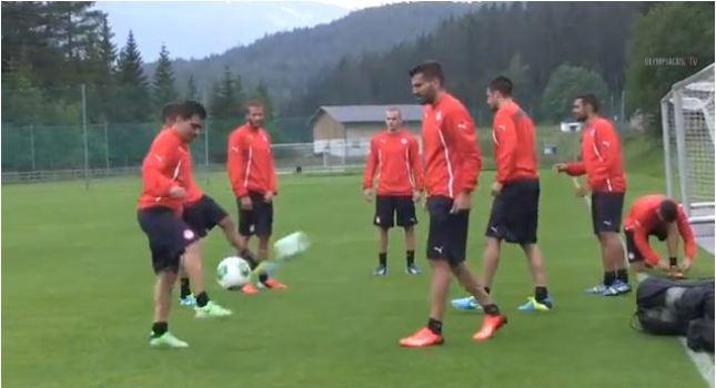 Πλάνα από την πρώτη προπόνηση του Ολυμπιακού!