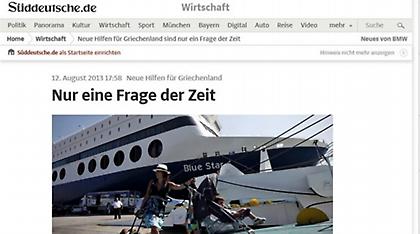 Suddeutsche Zeitung: «Απλά θέμα χρόνου» η βοήθεια στην Ελλάδα