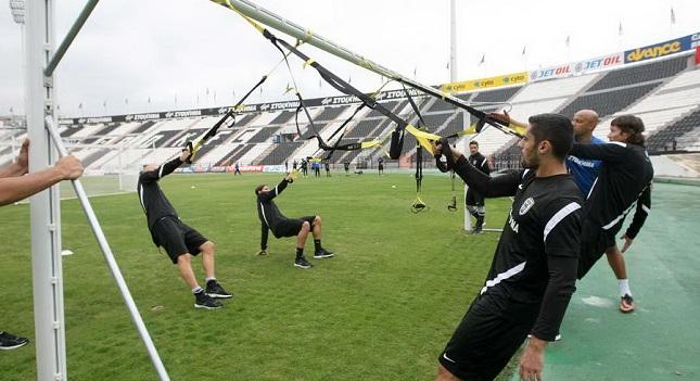 Εικόνες απ’ τη… στρατιωτική προπόνηση του ΠΑΟΚ