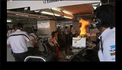 Δείτε τη Sauber του Γκουτιέρες να παίρνει φωτιά