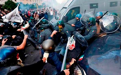 Επεισόδια σε διαδήλωση στη Ρώμη