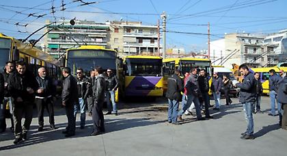 Στάση εργασίας στα τρόλεϊ