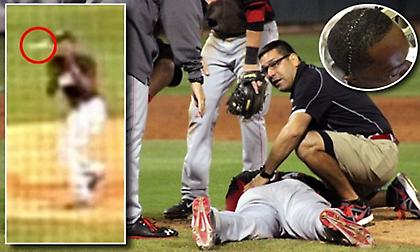 Τον χτύπησε «σφαίρα» (video)