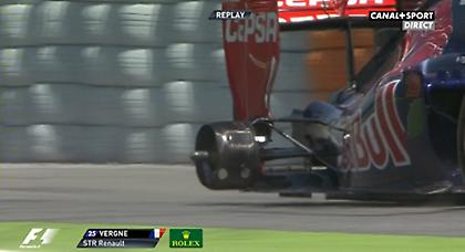 Έχασε τροχό και... δέκα θέσεις ο Βερνιέ (video)