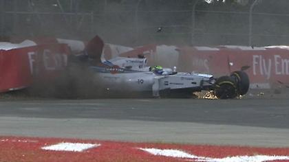 Το τρομερό ατύχημα των Μάσα και Πέρεζ! (video)